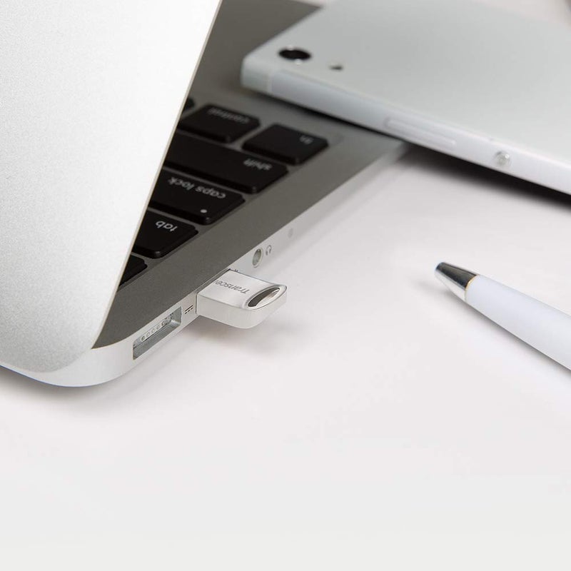 Transcend 32GB JetFlash 710 USB 3.1/3.0 Flash Drive (TS32GJF710S), Silver - Image 2